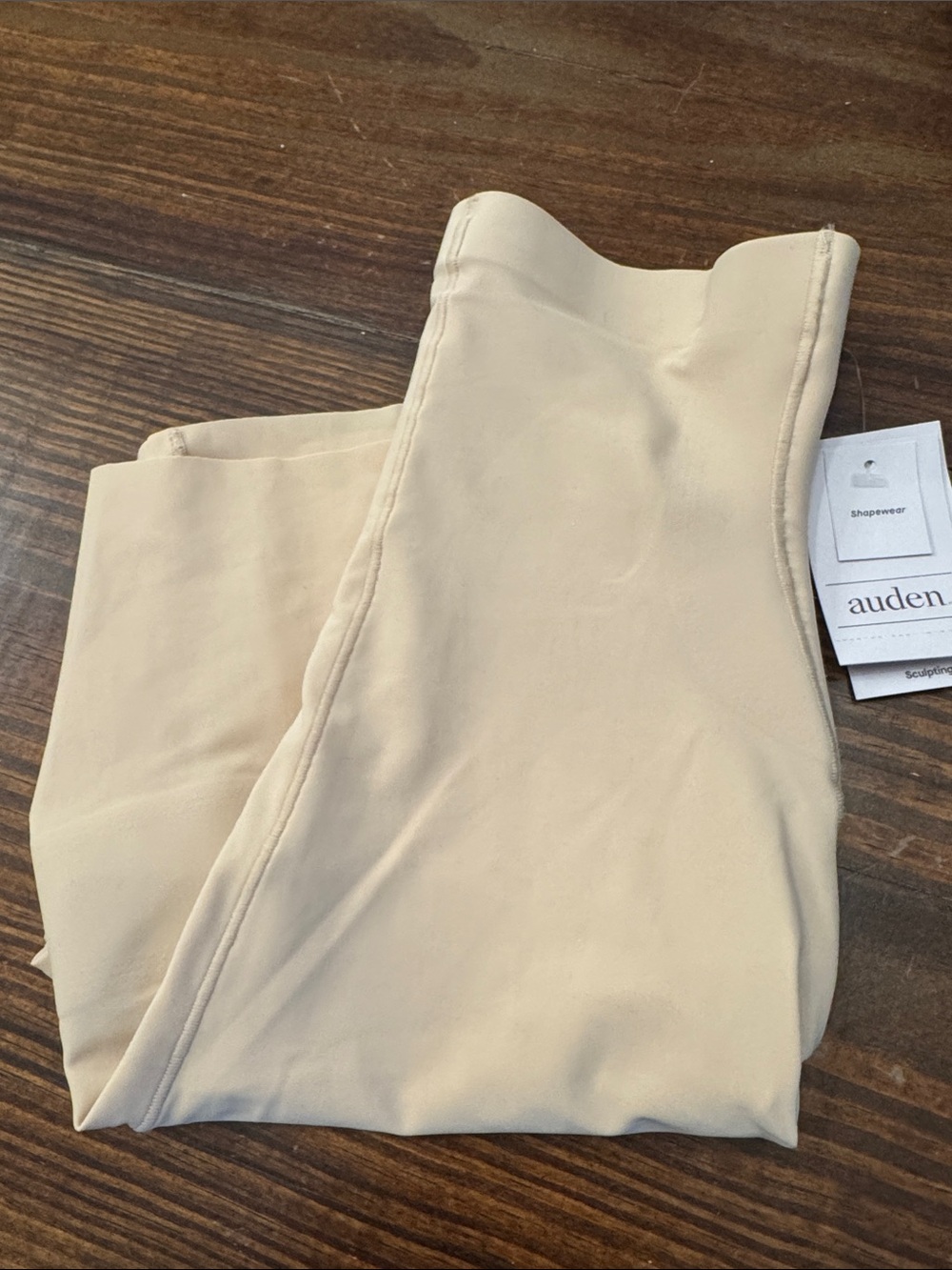 Auden High-Waist Shapewear Leggings in Beige small